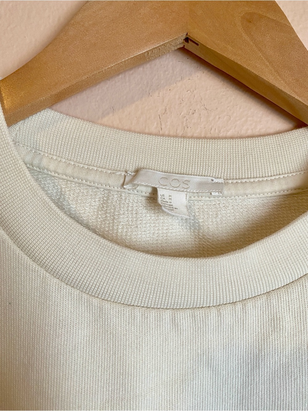 COS Cream French Terry Cotton Sleeveless Top Made in Portugal Medium - Picture 3 of 10